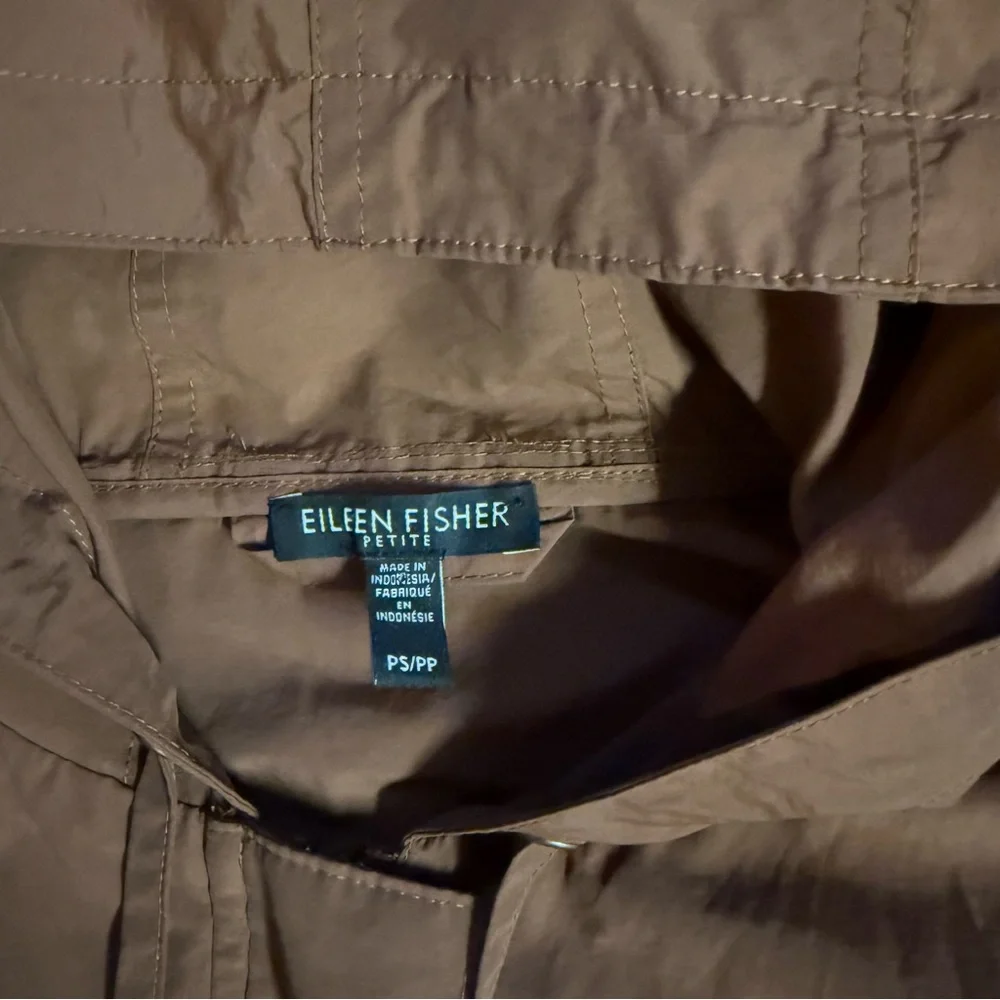 Eileen Fisher Lightweight Organic Cotton Nylon Zip Jacket | Petite Small | EUC - Picture 5 of 9